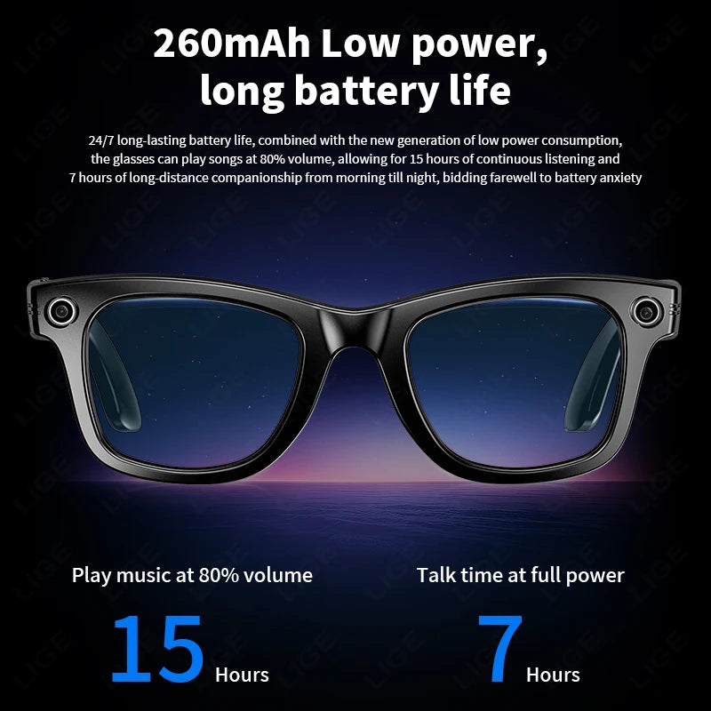 Gafas Inteligentes con Sonido y Cámara de Grabación